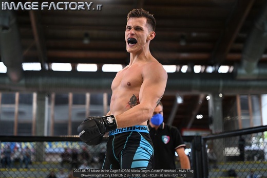 2022-05-07 Milano in the Cage 8 02330 Nikola Gogov-Costel Pomohaci - MMA 77kg